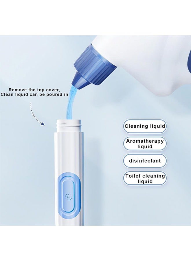 Toilet Scrubber, Toilet Brush Set for Bathroom with Holder Without Dead Angle, Wall Mounted Cleaning Brush, Heavy Duty Toilet Brush (Blue)