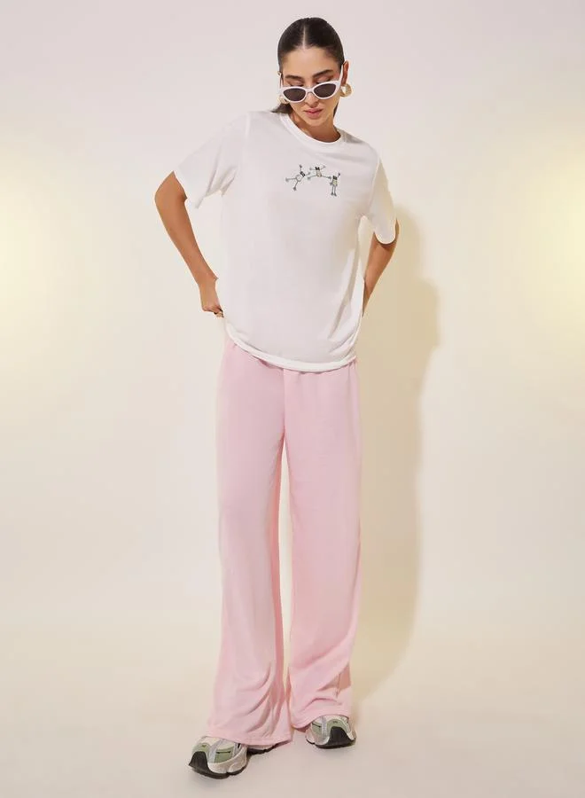 Take Two Graphic Printed Round Neck T-shirt