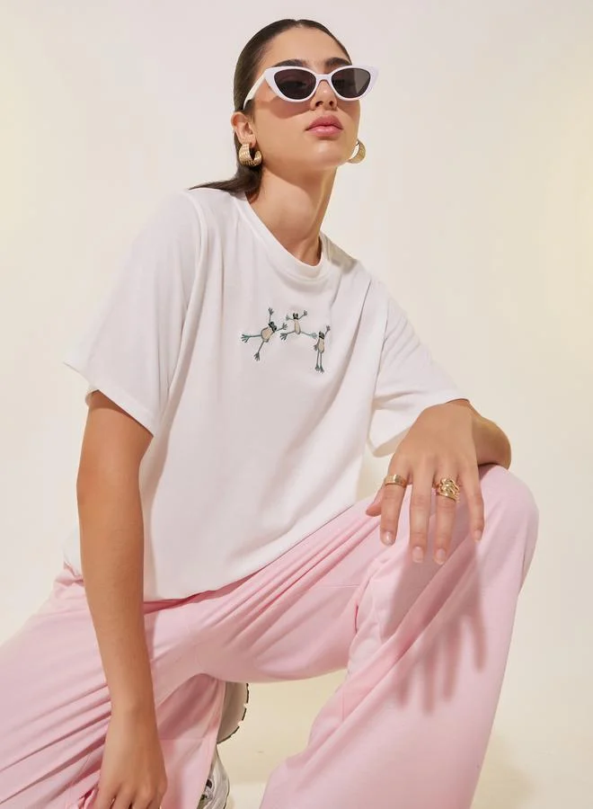 Take Two Graphic Printed Round Neck T-shirt