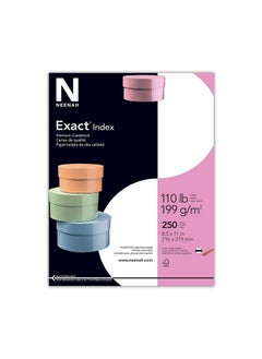 Wausau Exact Index Cardstock, 92 Brightness, 110 Lb, 8.5 X 11 Inches, White, 250 Sheets (48508)  - Image 1