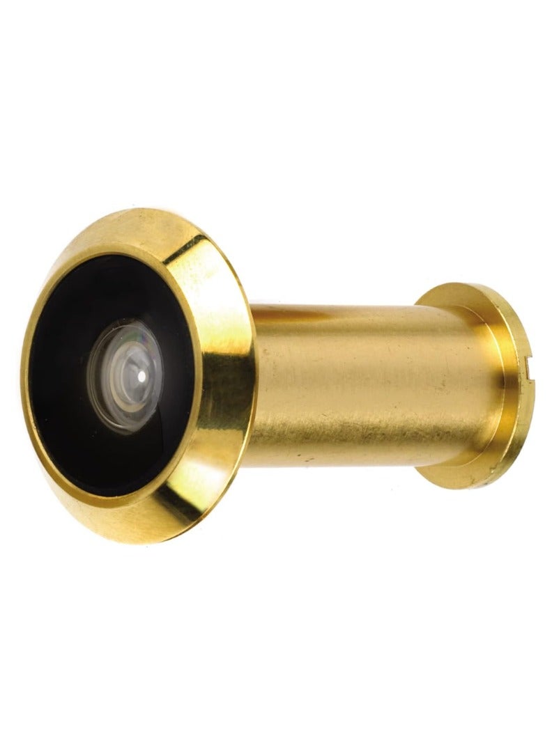 KNP KNP 180 Degree Security Door Viewer Lens Brass Plated is a durable and high-clarity peephole viewer designed to provide a wide-angle view of visitors outside your door. 