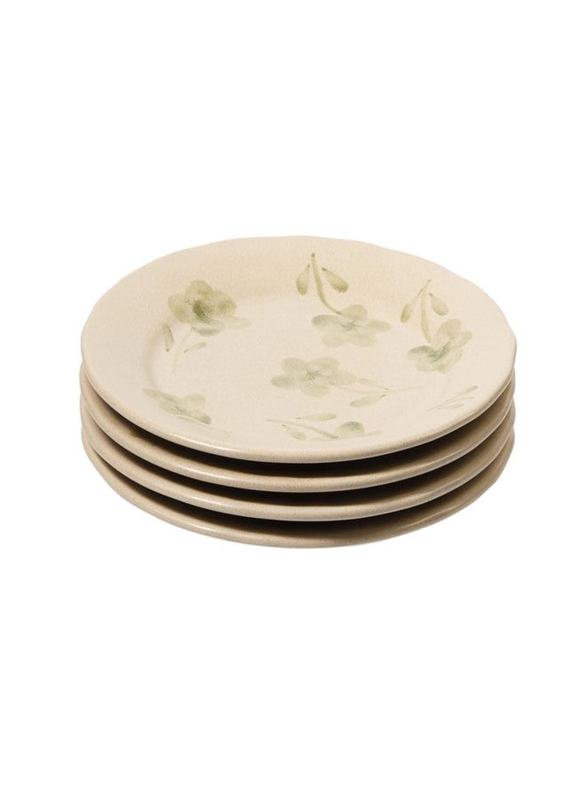 Bloomhouse - 2 Time Oprah's Favorite Things - Made in Portugal Hand Painted 8.6 Inch Salad Plates Set of 4 - Porto Petals Floral Dessert Dish Set - Green Orchid - Image 5