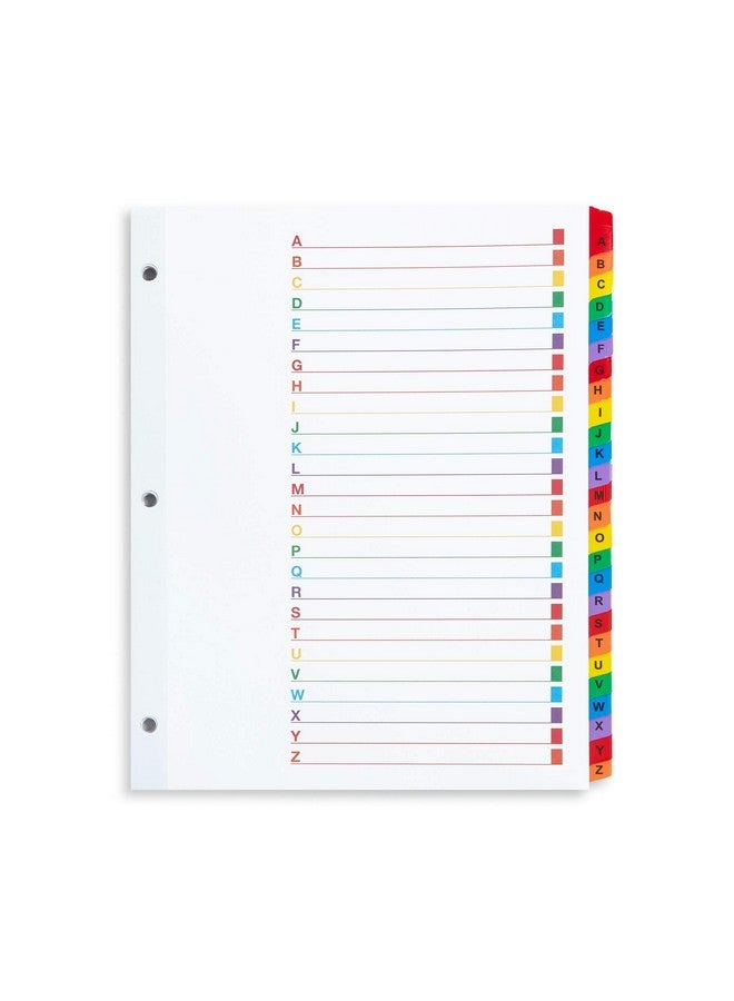 Blue Summit Supplies Alphabet Binder Tab Dividers For 3 Ring Binder Or Notebook, A To Z Dividers With Multicolor Alphabetical Tabs, Includes Customizable Table Of Contents Index, 3 Sets  - Image 3