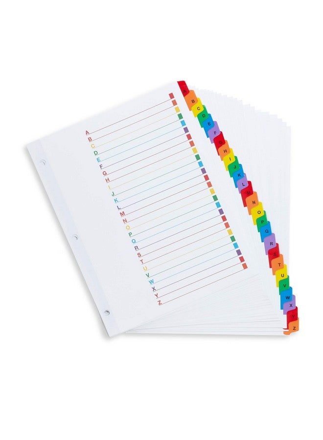 Blue Summit Supplies Alphabet Binder Tab Dividers For 3 Ring Binder Or Notebook, A To Z Dividers With Multicolor Alphabetical Tabs, Includes Customizable Table Of Contents Index, 3 Sets  - Image 5
