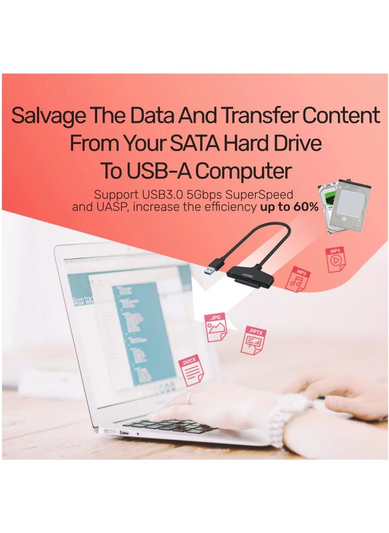UNITEK - UNITEK SmartLink Manta USB 3.0 to 2.5-Inch SATA III Hard Drive Adapter for High-Speed Data Transfer and Reliable Storage Access - Image 1