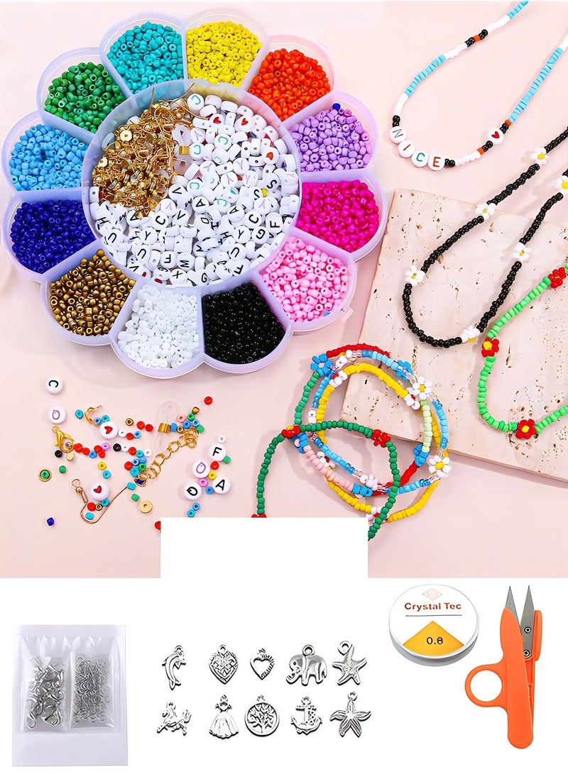 Mountain Gems Craft Beads Assorted Kit with Organizer Box for DIY Jewelry Making - Image 1