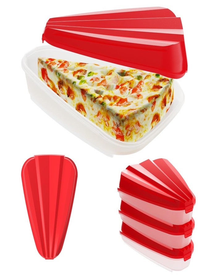 AimiDream Reusable pizza containers, Multiple merging containers, combined PP containers to organize and save space, red & white - Image 1