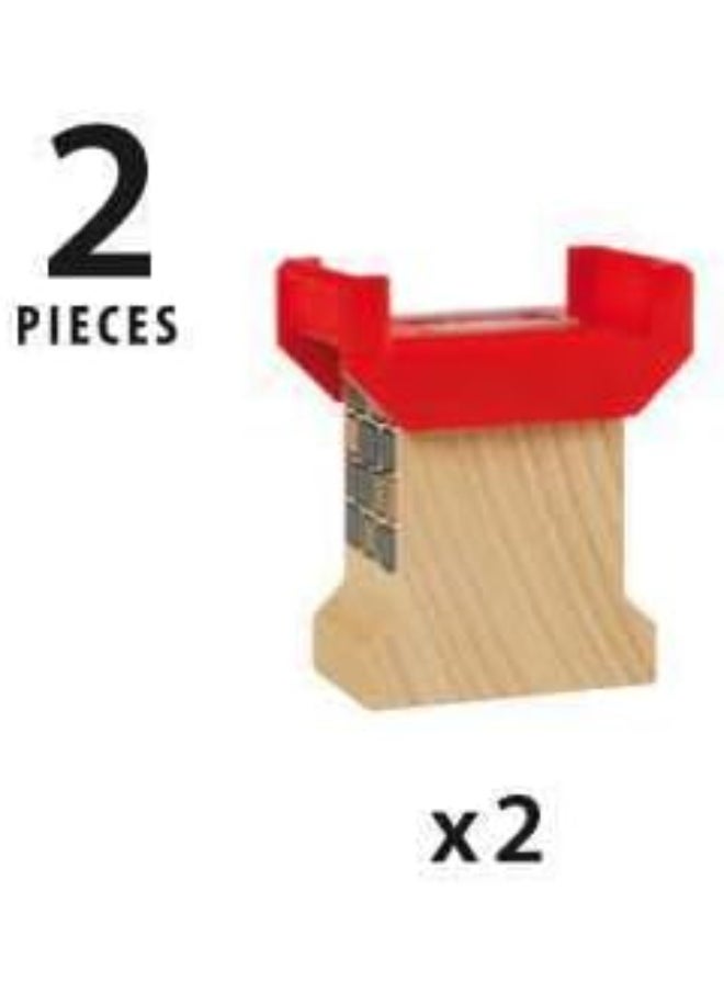Brio Brio World 33254 - Super Supports - 2 Piece Wooden Railway Set | Enhances Creativity | Compatible with All Brio Train Sets | Sustainability Certified | Perfect for Kids Ages 3 and Up  - Image 1