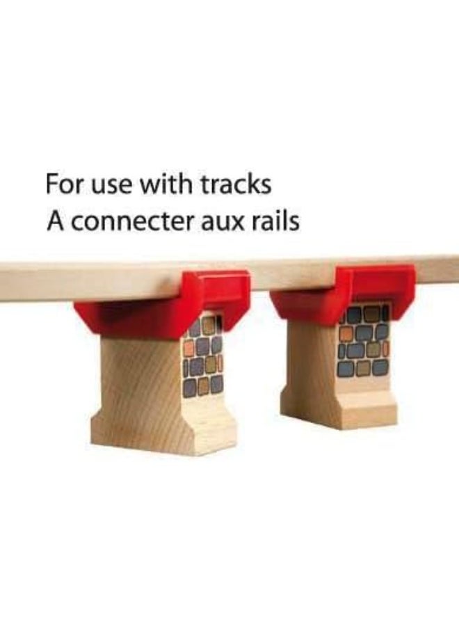 Brio Brio World 33254 - Super Supports - 2 Piece Wooden Railway Set | Enhances Creativity | Compatible with All Brio Train Sets | Sustainability Certified | Perfect for Kids Ages 3 and Up  - Image 2