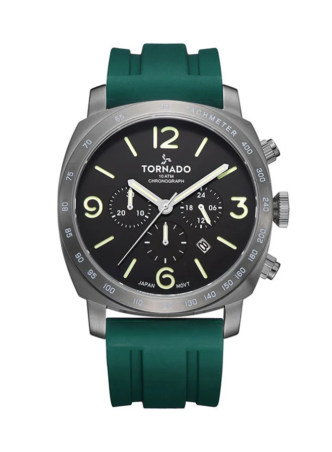 TORNADO Men's Chronograph Green Dial Watch - T9102-XSHH