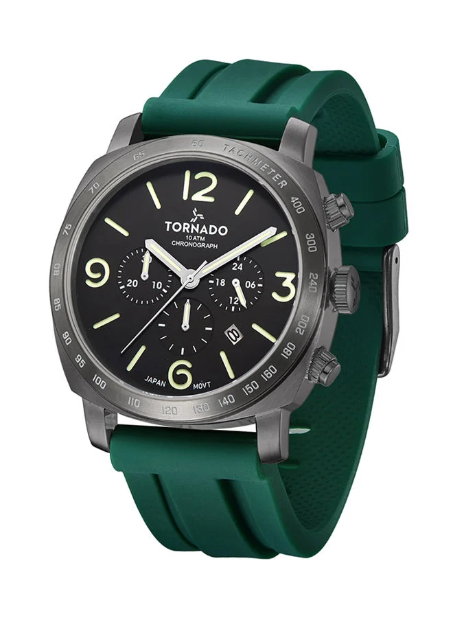 TORNADO Men's Chronograph Green Dial Watch - T9102-XSHH