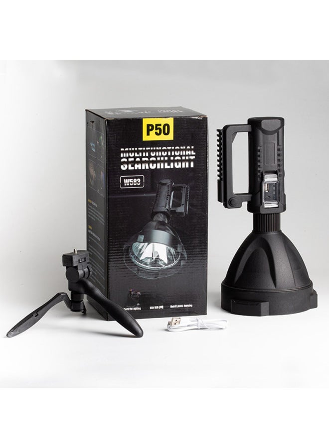 Portable Handheld Torch Light Lamp Decorative Lighting Lantern Style Electric Torch Handle For Outdoor Emergency Use-Color:6801 Single Battery Side Light + Output - Image 5