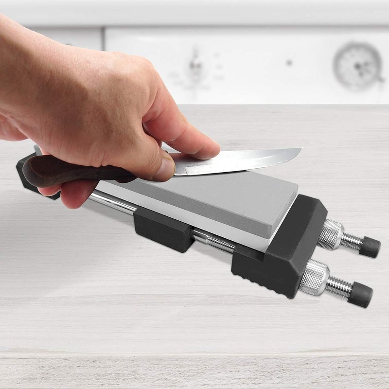 POWERTEC Sharpening Stone Holder – Adjustable Whetstone Stone Holder 5.5" to 9", Non-Slip Rubber Base for Secure Knives Sharpening for Kitchen w/knife Sharpener, Wet, Diamond Stone(71013) - Image 2