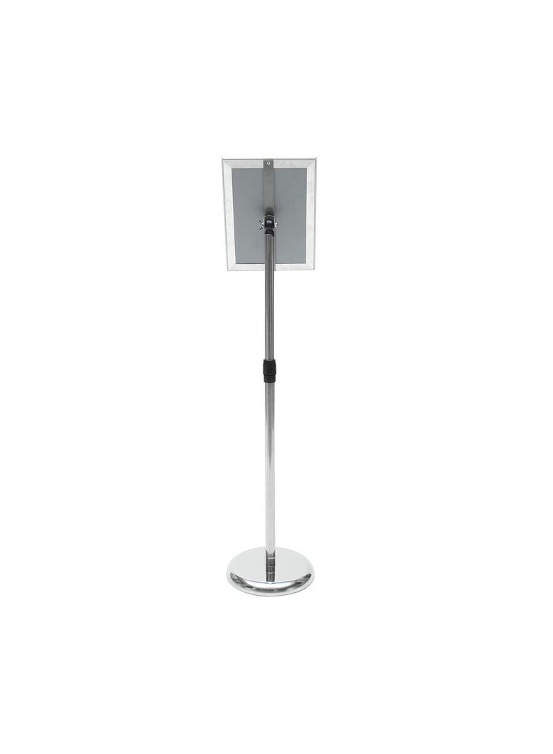 GGOOT Adjustable A4 Metal Display Pedestal Sign Floor Holder Stand Poster Silver HQ - Image 3
