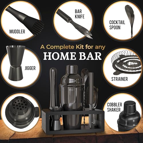 Highball  Chaser Highball & Chaser Cocktail Shaker Set: Bartender Kit for Home Bar Mixology Cocktail Bar Set Plus E-Book with 30 Recipes - Image 2