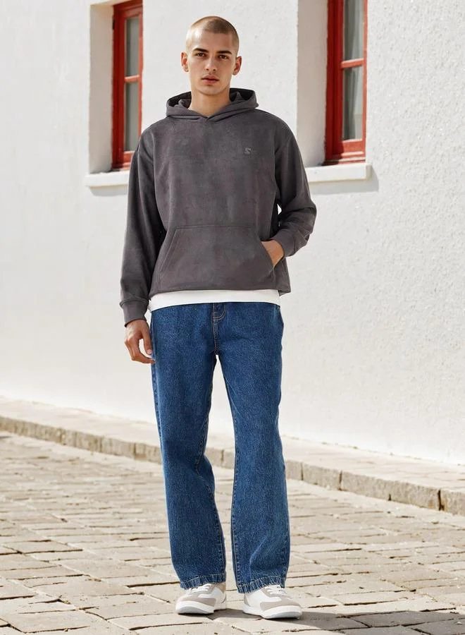 ستارتر هودي رجالي بطبعة شعار من مزيج البوليستر