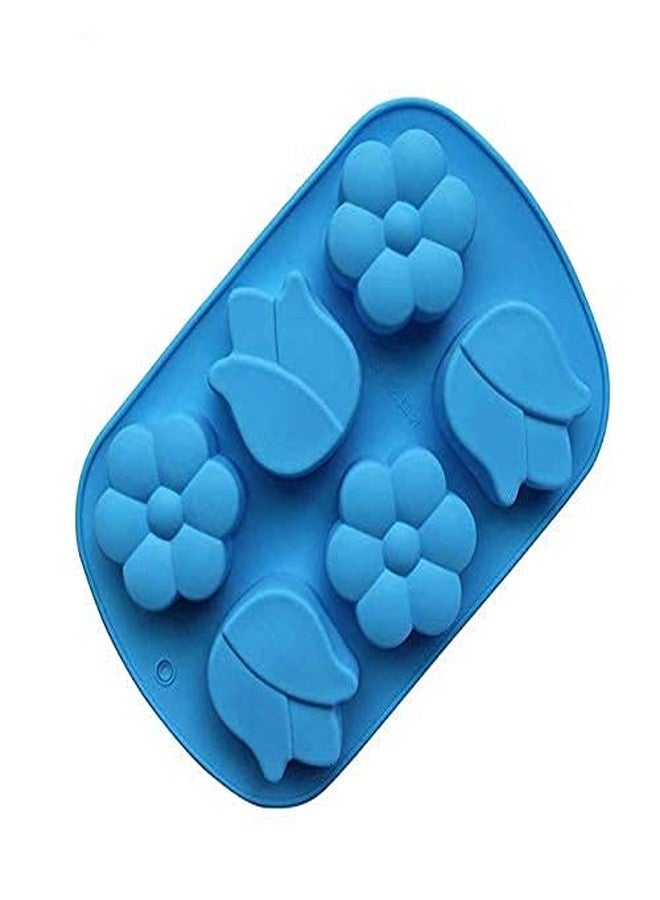 Folca® 1 Pc 6 Cavity Flower Silicone Mould for Handmade Soap, Cake, Jelly, Pudding, Chocolate, Dessert etc (6 Cavity Flower and Lotus Mould) - Image 5