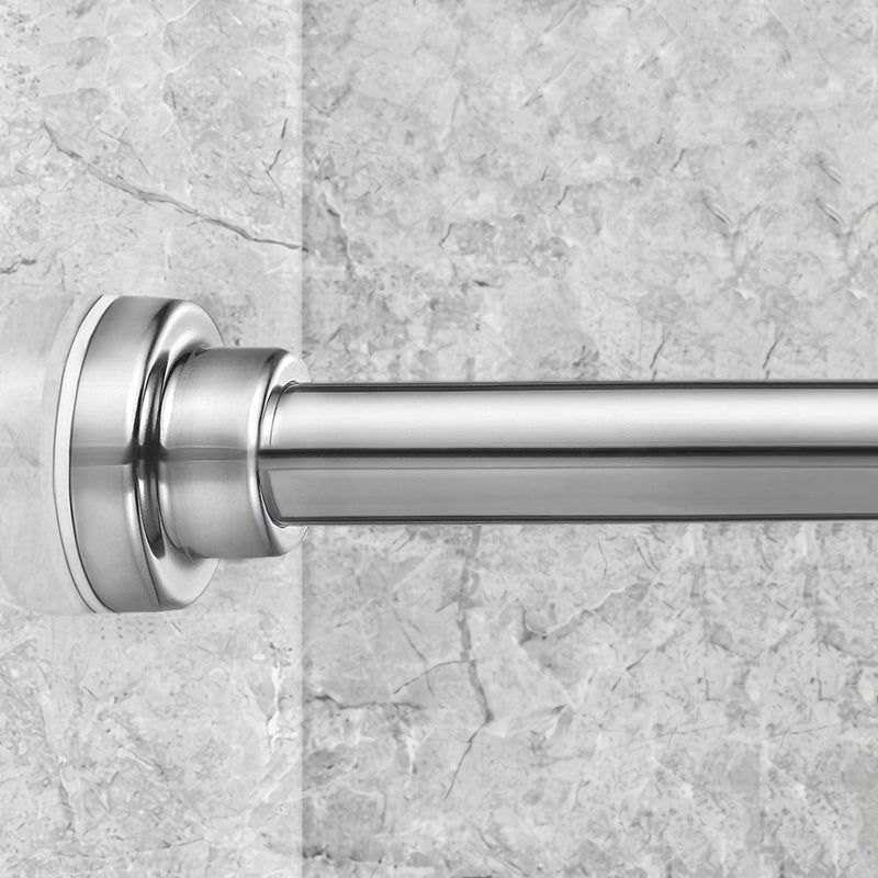 HONBAN Tension Curtain Rod Never Rust NonSlip Spring Tension Rod No Drilling Stainless Steel Curtain Rod Use Bathroom Kitchen Home Expandable 105 to 170 Cm - Image 1