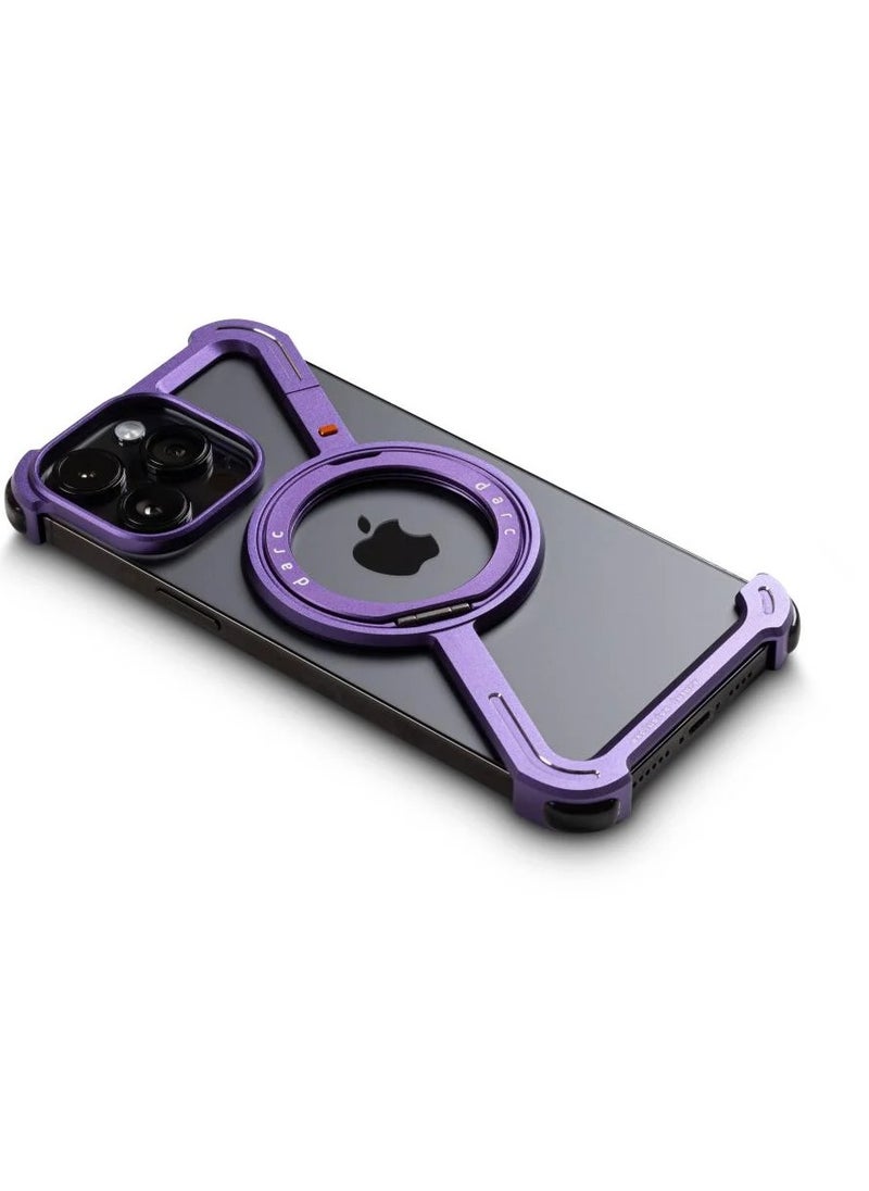 darc iPhone 14 Pro Max Z Case Reinforced and Sleek with MagSafe and Stand Purple Color  - Image 2