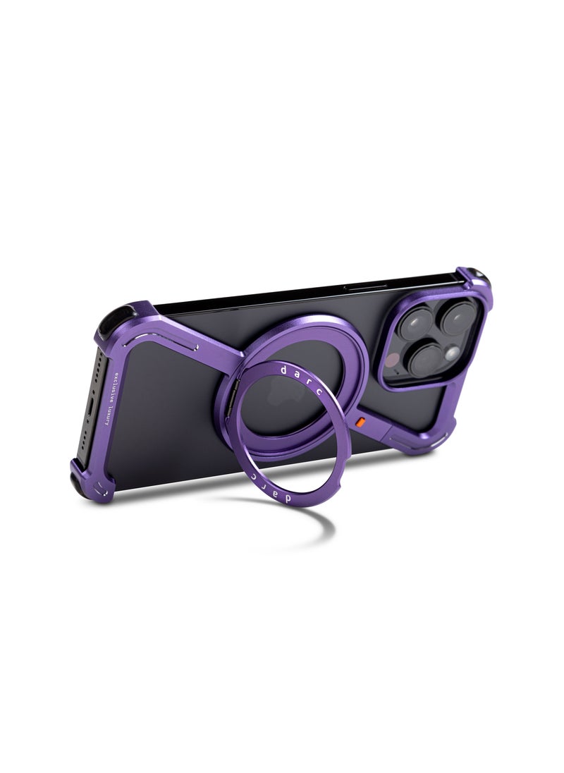 darc iPhone 14 Pro Max Z Case Reinforced and Sleek with MagSafe and Stand Purple Color  - Image 3