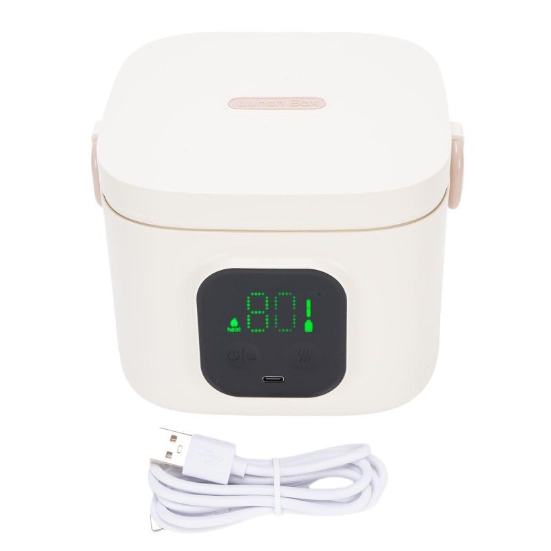 Cordless Electric Lunch Box 25W Heated Lunch Box 500ML 304 Stainless Steel Container Portable Food Warmer Battery Powered for Toddler Boys Girls - Image 1