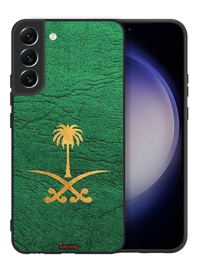 Tolwak Samsung Galaxy S22 5G Protective Case Cover Kingdom Of Saudi Arabia Sign On Leather - Image 1
