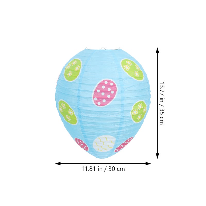 Egg Shaped Paper Lantern for Easter Decorations, Durable and Compact Design - Image 2