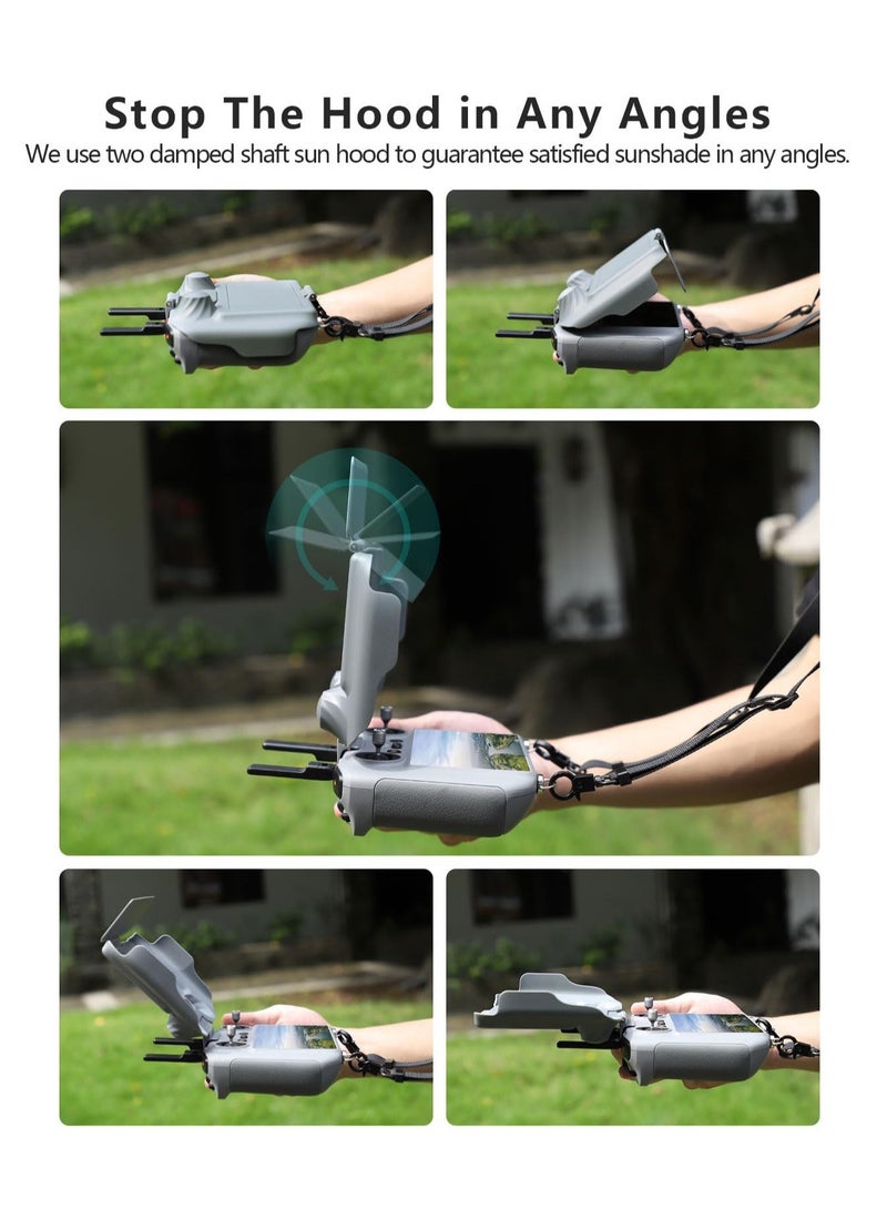 SOLARAE RC 2 Controller Sun Hood Cover for DJI Air 3 Fly More Combo, DJI RC 2 Joysticks Protector for DJI Ari 3 Accessories, Dji Air 3 Drone Controller Screen Protection, DJI Air 3 Accessories, Grey - Image 5