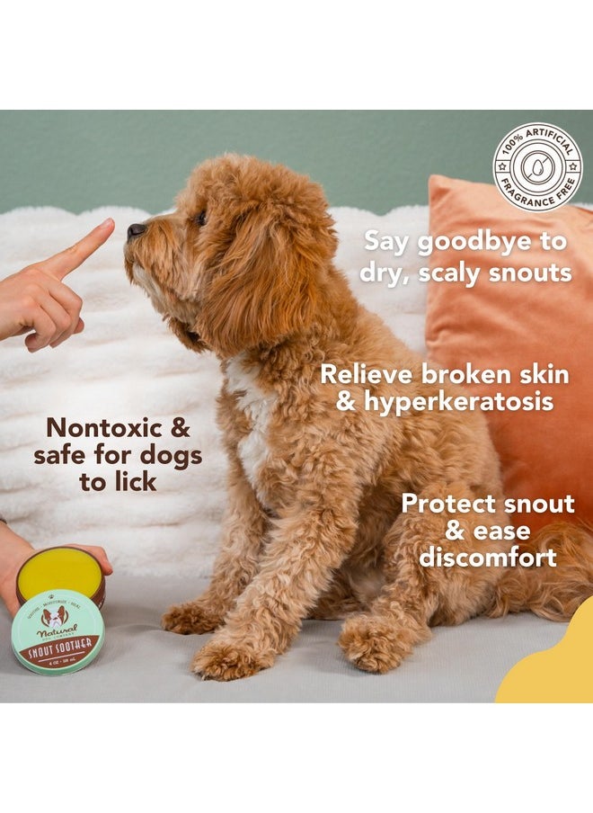  شركة Natural Dog - بلسم أنف الكلاب Snout Soother، عبوة 1 أونصة، بلسم للكلاب للأقدام والأنف، يرطب ويهدئ الأنوف الجافة المتشققة، كريم أنف نباتي للكلاب - Image 1