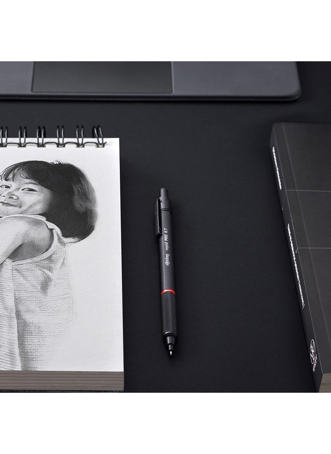 Rotring - قلم رصاص ميكانيكي Rapid Pro Hb بقطر 0.7 مم، قلم رصاص متحرك، مقاوم للكسر، أسود غير لامع، برميل معدني كامل - Image 1