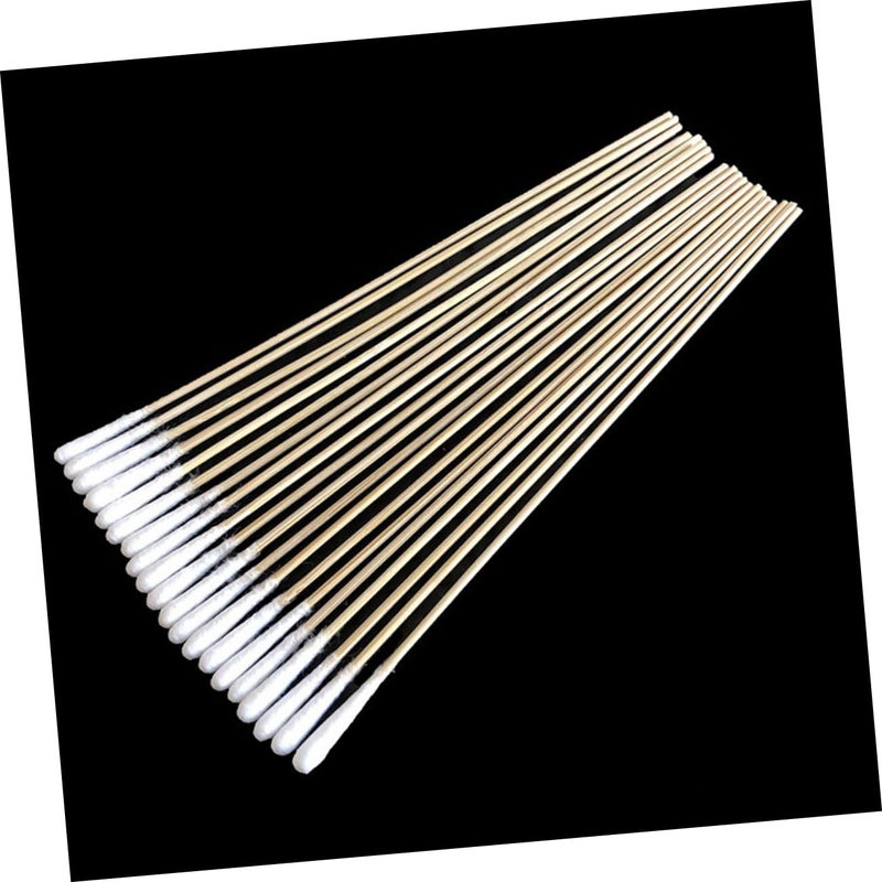 مسحات قطنية ذات مقبض طويل 500 قطعة، أعواد خشبية لتنظيف المكياج والمهام الدقيقة - Image 4