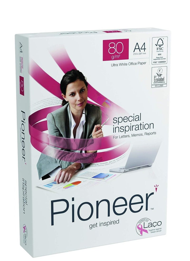 Pioneer - Pioneer A4 210mm x 297mm 80gsm FSC 500 Sheets 1 Ream - Image 1