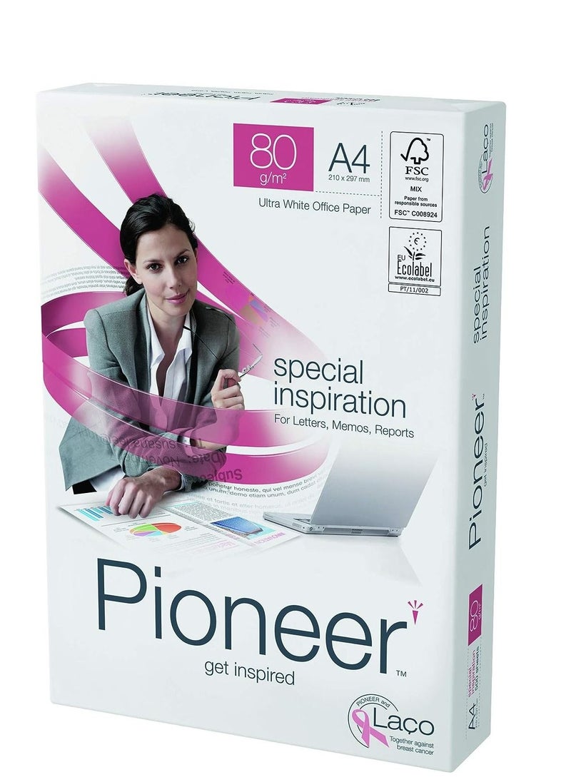 Pioneer - Pioneer A4 210mm x 297mm 80gsm FSC 500 Sheets 1 Ream - Image 1