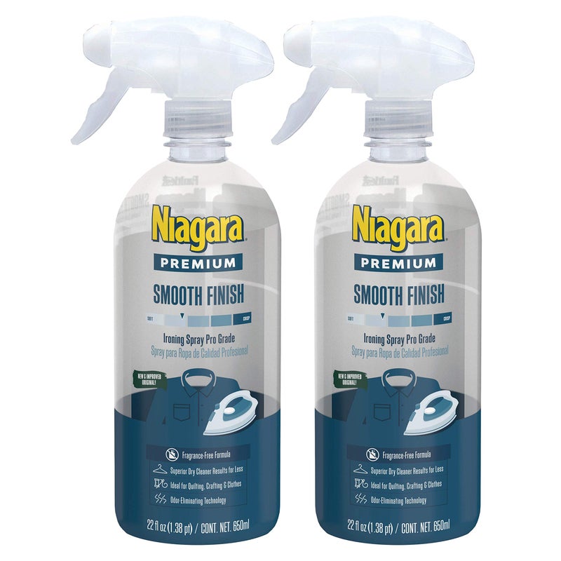 Niagara Spray Starch 22 Oz 2 Pack Trigger Pump Liquid Starch for Ironing NonAerosol Spray on Starch Reduces Ironing Time No Flaking Sticking or Clogging Biodegradable Ingredients Recyclable - Image 3