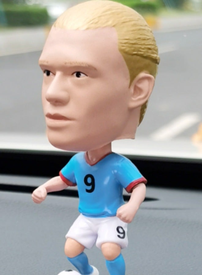 EBMINI Creative Shaking Head Football Star Doll Car Ornament 