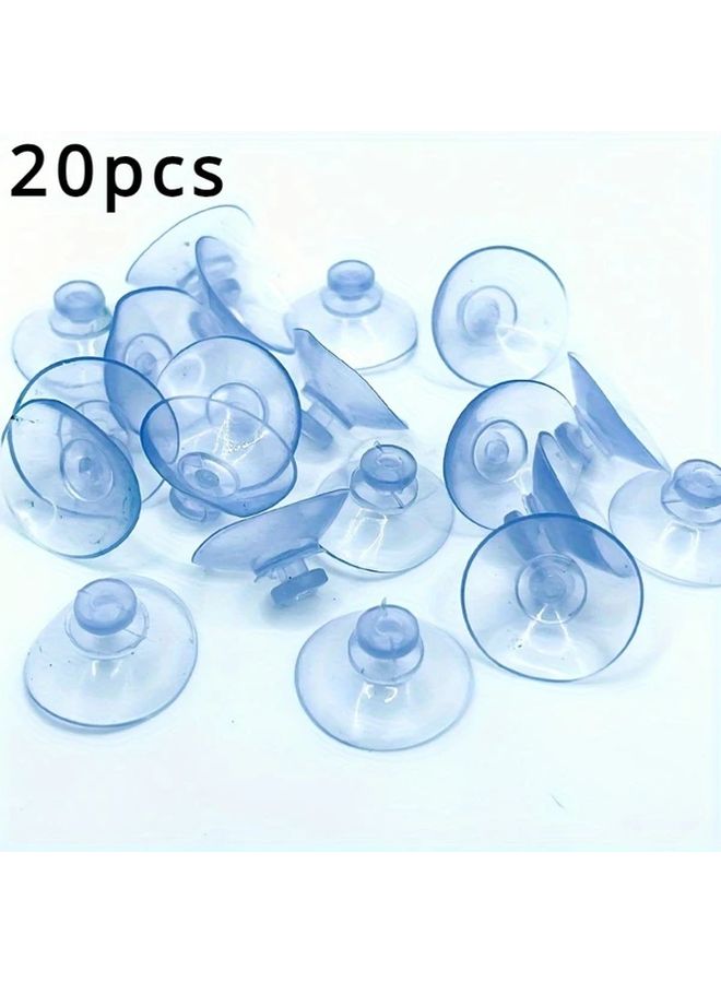 20pcs Transparent Small PVC Suction Cups For Bathroom Car Windscreen Home Decoration - Image 1