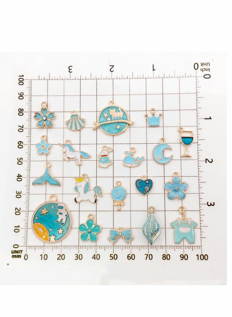 SOLARAE DIY Alloy Pendants Astronaut Jewelry, 31pcs Jewelry Charms Dripping Hanging Pendant Accessories for Jewelry Necklace Bracelet (White) - Image 5