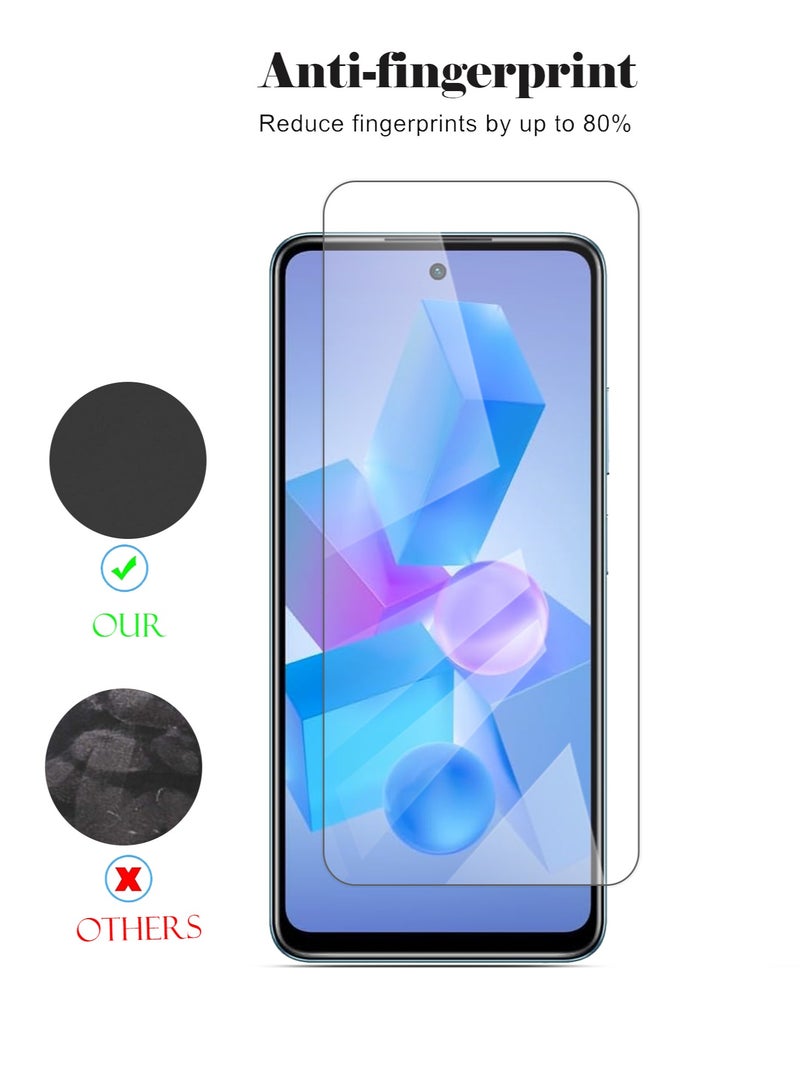 Techie Infinix Hot 40 / Hot 40 Pro Case and Screen Protector Combo Pack 2 in 1 - Transparent TPU Bumper Case with HD Tempered Glass Screen Protector - Image 2