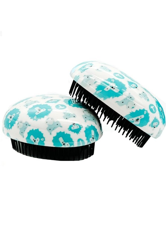 T is for Tame T is for Tame - Detangling Brush for Toddlers & Kids, Mini Detangler Brush Tames Knots W/Out Tears or Tantrums, Perfect Size & Shape for Kids Hands, Developed by Mom of Twins (Set of 2 Brushes)  - Image 1