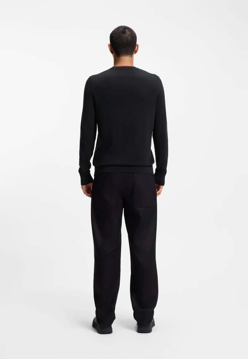 HUGO Dark Blue Regular-fit sweater in a cotton blend for Men | Best Price UAE