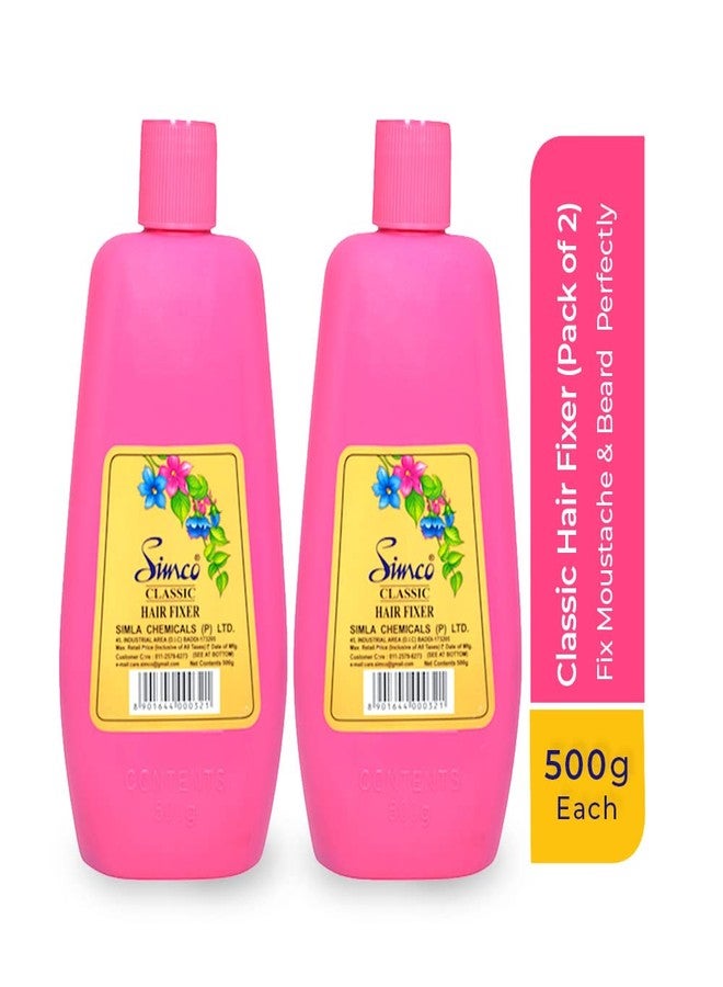 SIMCO Classic Hair Fixer Lotion, Combo Pack Of 2, (500G Each)|Fix Moustache & Beard With Extra Hold & Shine - Image 1