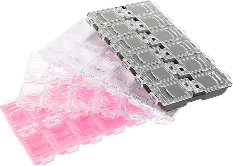 4pcs Nail Supply Organizer Storage Case Compartments Black Tray for Esthetician Supplies - Image 1