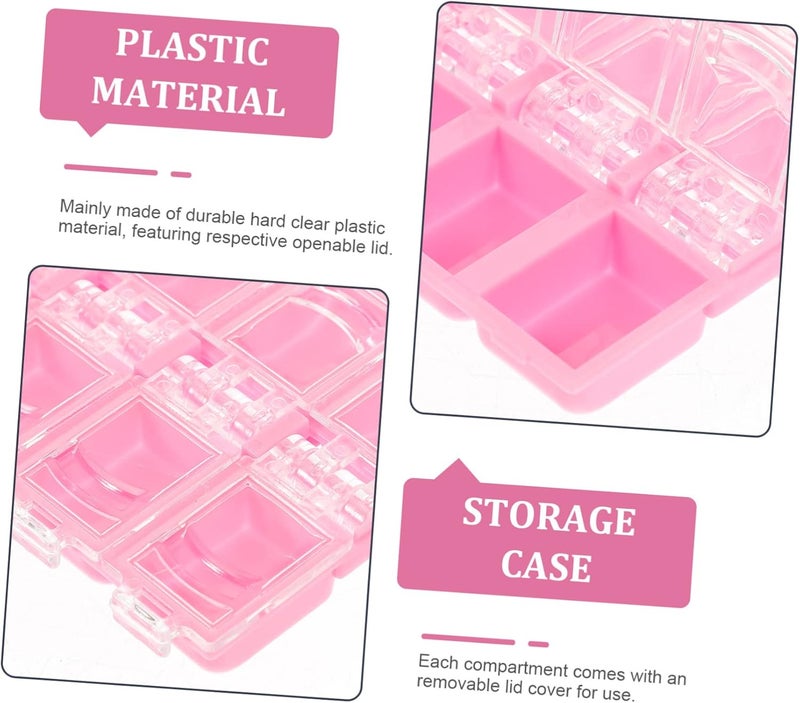 4pcs Nail Supply Organizer Storage Case Compartments Black Tray for Esthetician Supplies - Image 3
