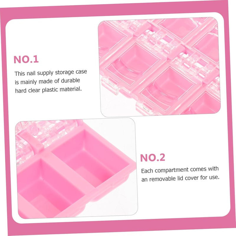 4pcs Nail Supply Organizer Storage Case Compartments Black Tray for Esthetician Supplies - Image 5