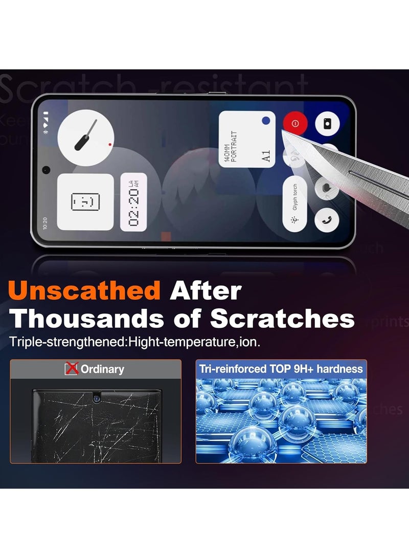 1 Pack Screen Protector for Nothing Phone 3a/Phone 3a Pro,9H Hardness Anti-Scratch Tempered Glass Flim, Case Friendly, Anti-Fingerprint,Anti-Scratch - Image 4