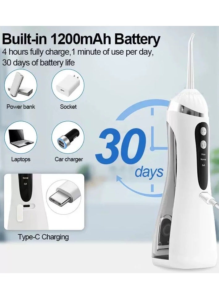 Rechargeable Cordless Water Flosser with Multiple Tips Electric Dental Water Flosser for Effective Teeth CleaningUSB Rechargeable Water Flosser for Home & Travel  - Image 3