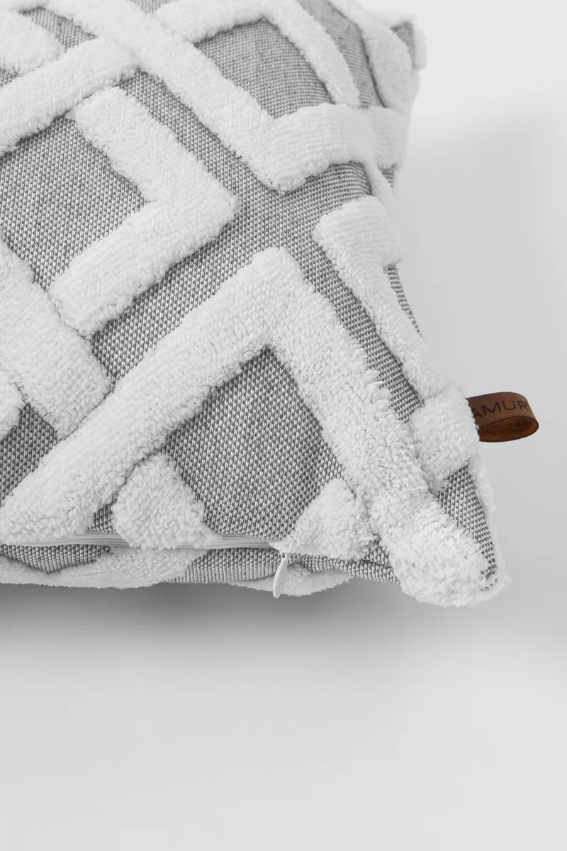 هامور Dough Bohemian Special Design Punch Punch Pattern Rectangular Throw Pillow Cover Mila Gray
