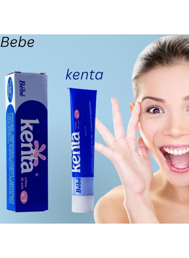 kenta كريم كينتا بيبي رقم 1 لحماية بشرة الأطفال الحساسة، تركيبة الزنك المضادة للطفح الجلدي، يساعد على تهدئة البشرة المتهيجة، يحافظ على بشرة الطفل ناعمة ورطبة، مناسب للاستخدام اليومي، 50 مل - Image 2