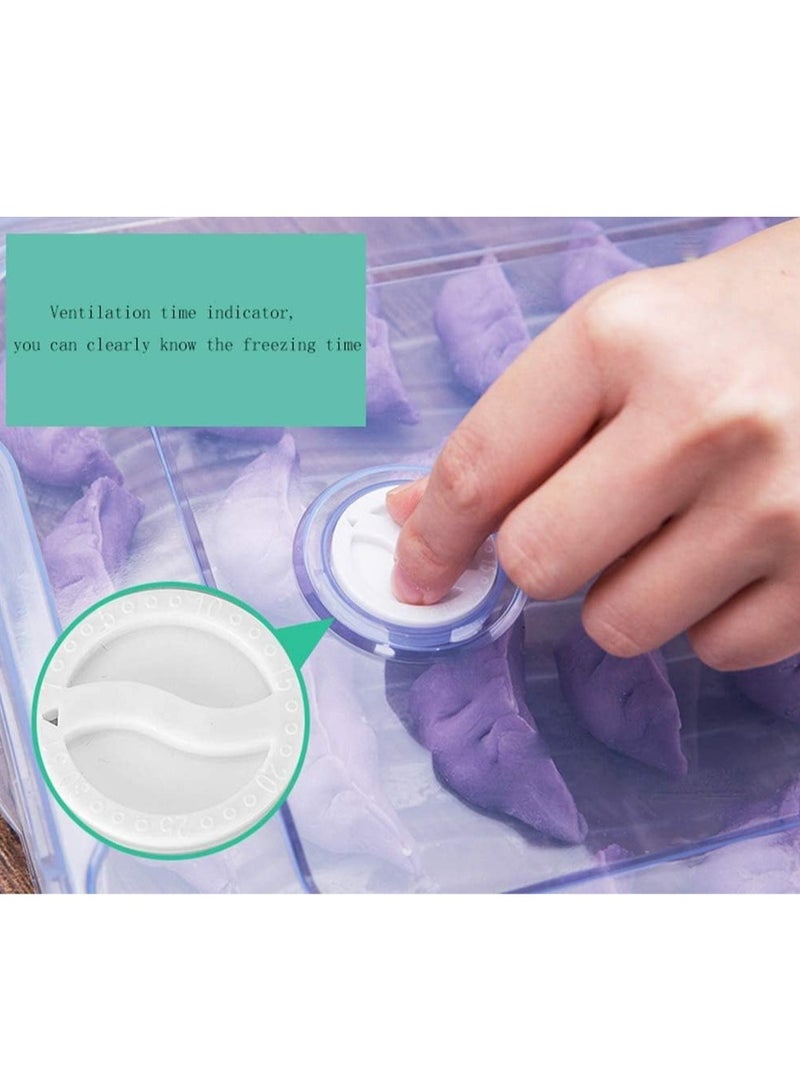 راكسوم 3 قطع من صناديق تخزين الطعام البلاستيكية، صندوق تخزين قابل للتكديس في الثلاجة والفريزر، منظم صينية حاويات الطعام المكدسة، صندوق ثلاجة مكون من 3 طبقات، حاوية محكمة الإغلاق للطعام، حاويات شفافة رفيعة - Image 4