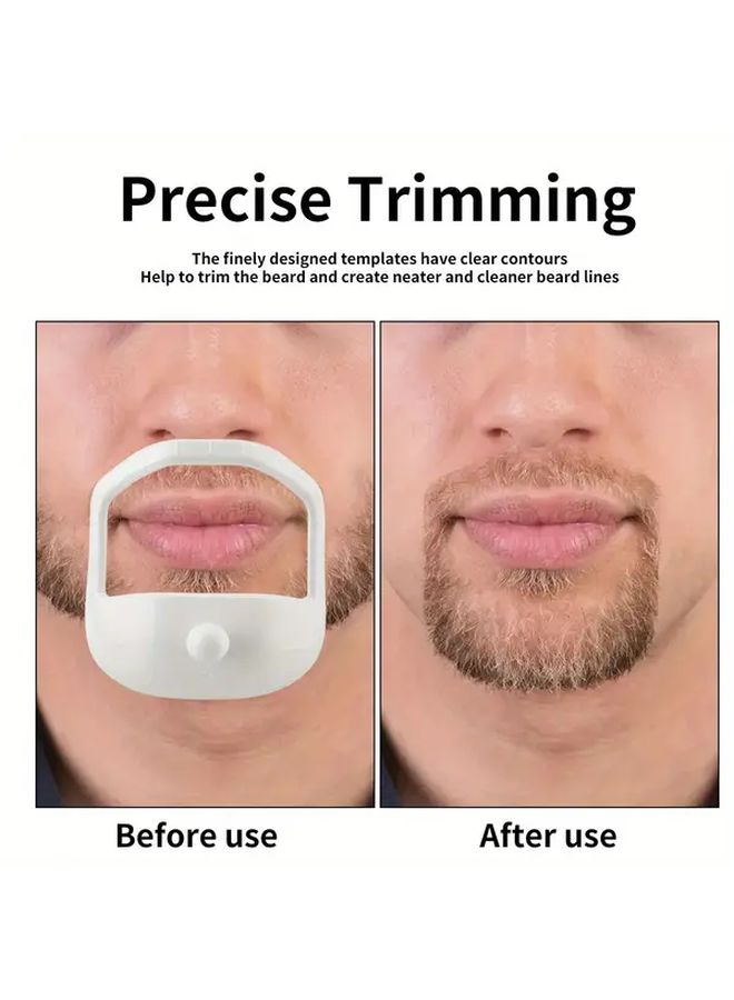 Black 5 Piece Beard Grooming Kit Styling Tool Set Shaping Template Perfect Gift for Men - Image 5